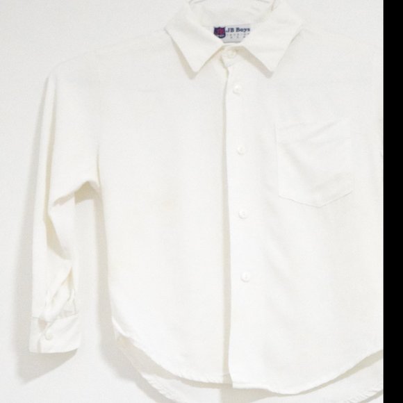 JB BOYS Classic White Button Up Dress Shirt - Picture 4 of 6